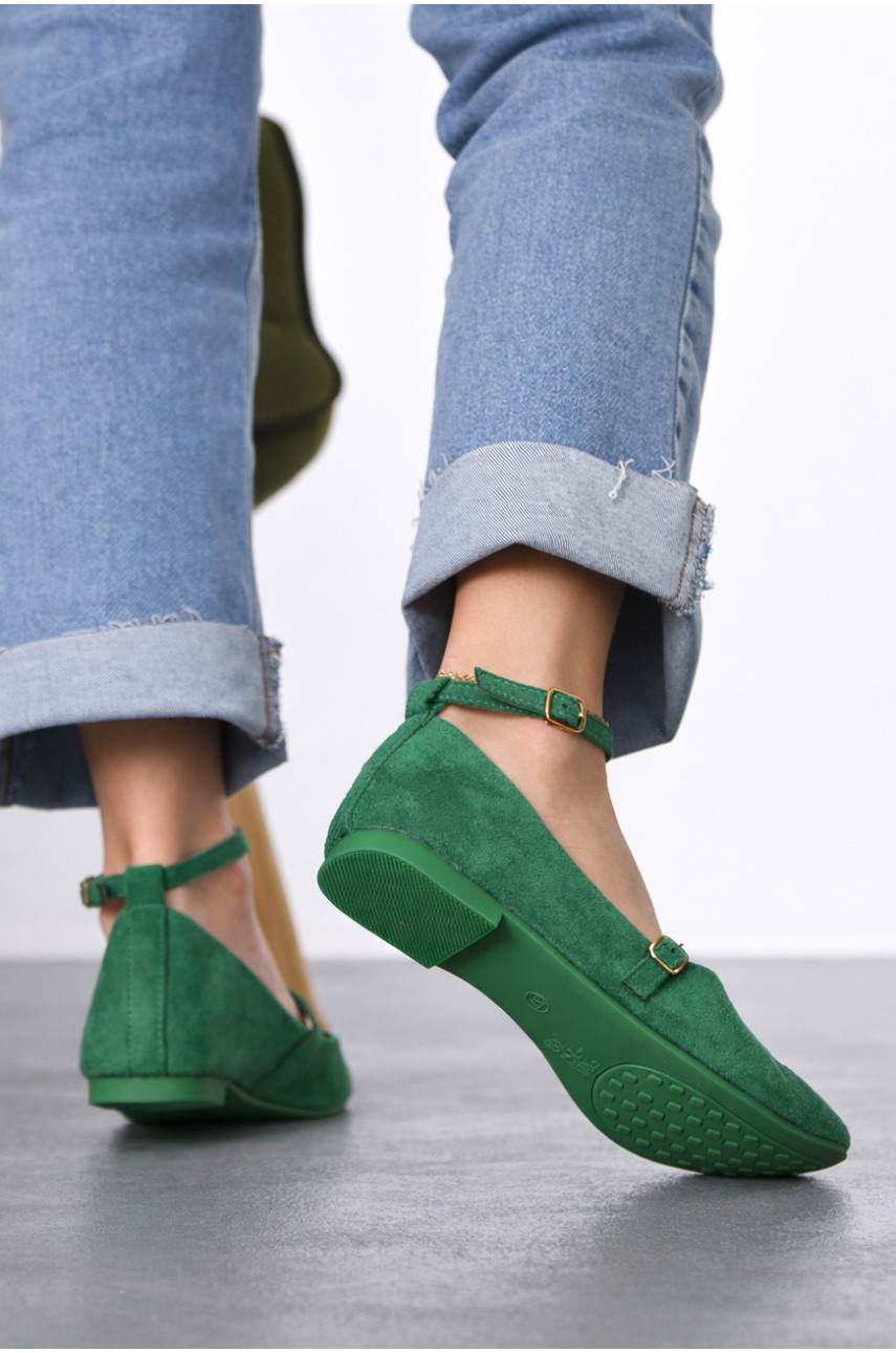 Балетки женские зеленого цвета Е353-5 212134