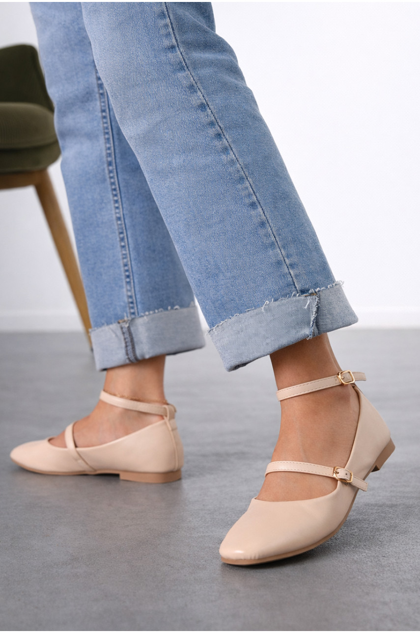 Балетки женские светло-бежевого цвета Е353-7 212135