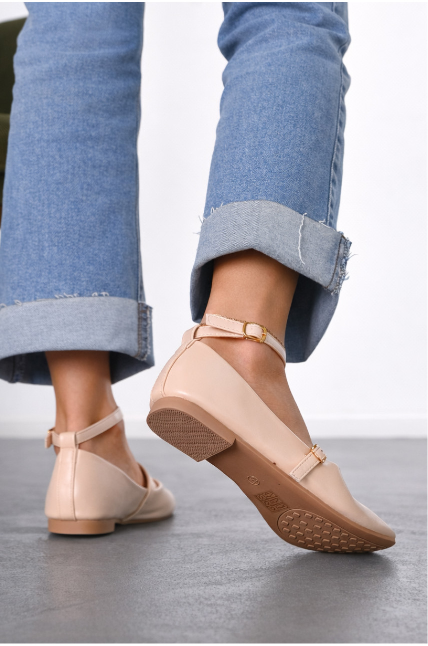 Балетки женские светло-бежевого цвета Е353-7 212135