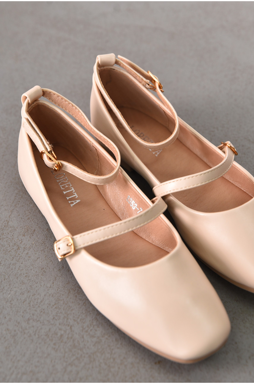 Балетки женские светло-бежевого цвета Е353-7 212135