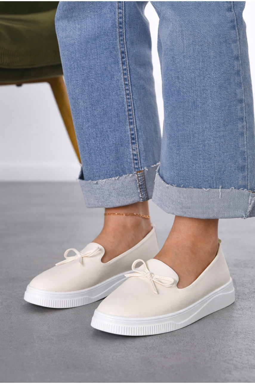 Туфли-лоферы женские белого цвета Х328-2 212139