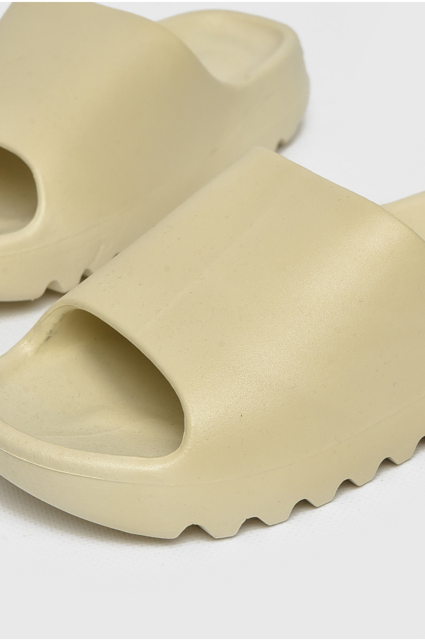 Шлепанцы резиновые женские бежевого цвета 9017-3 212140