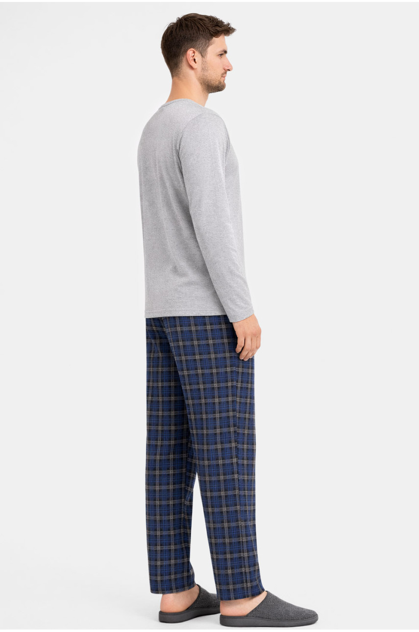 Пижама мужская серого цвета с принтом 16481 212142