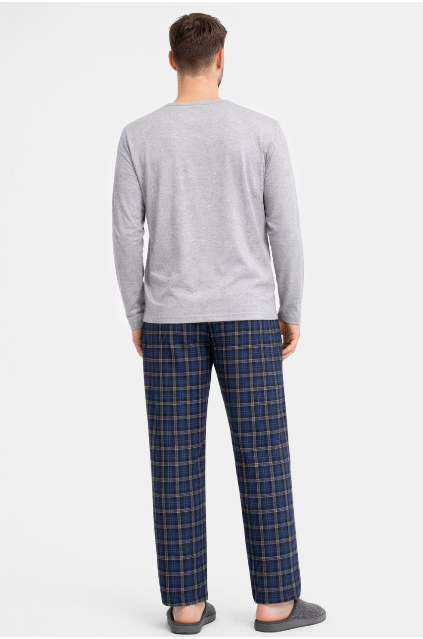 Пижама мужская серого цвета с принтом 16481 212142