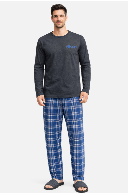 Пижама мужская тёмно-серого цвета с принтом 16481 212143