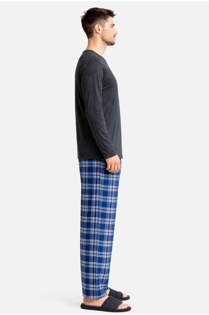 Пижама мужская тёмно-серого цвета с принтом 16481 212143