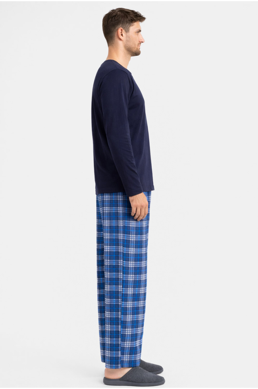 Пижама мужская тёмно-синего цвета с принтом 16481 212145