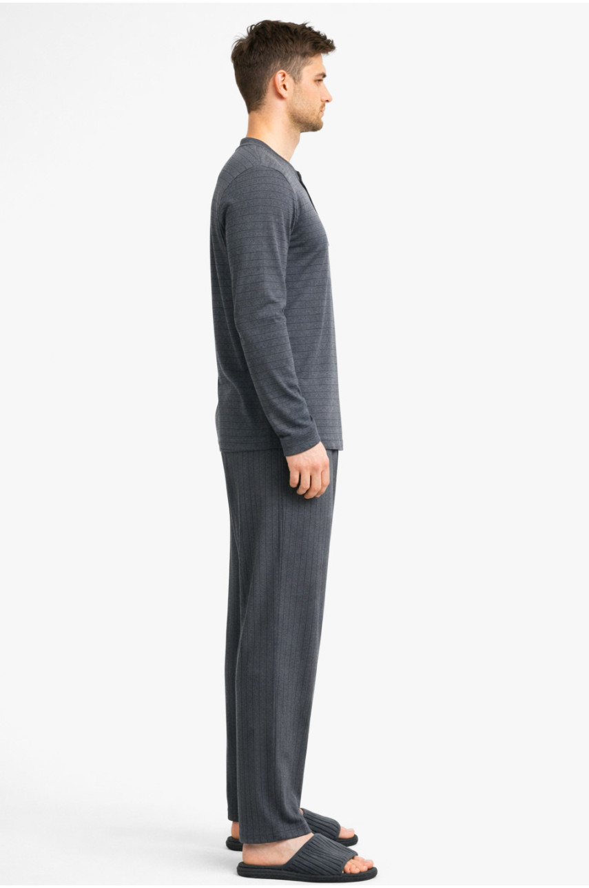 Пижама мужская тёмно-серого цвета с принтом 7515 212148