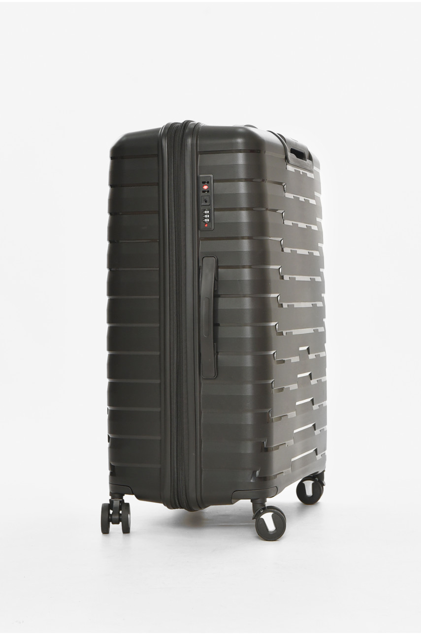 Чемодан дорожный на 4 колесах черного цвета 92л 212149