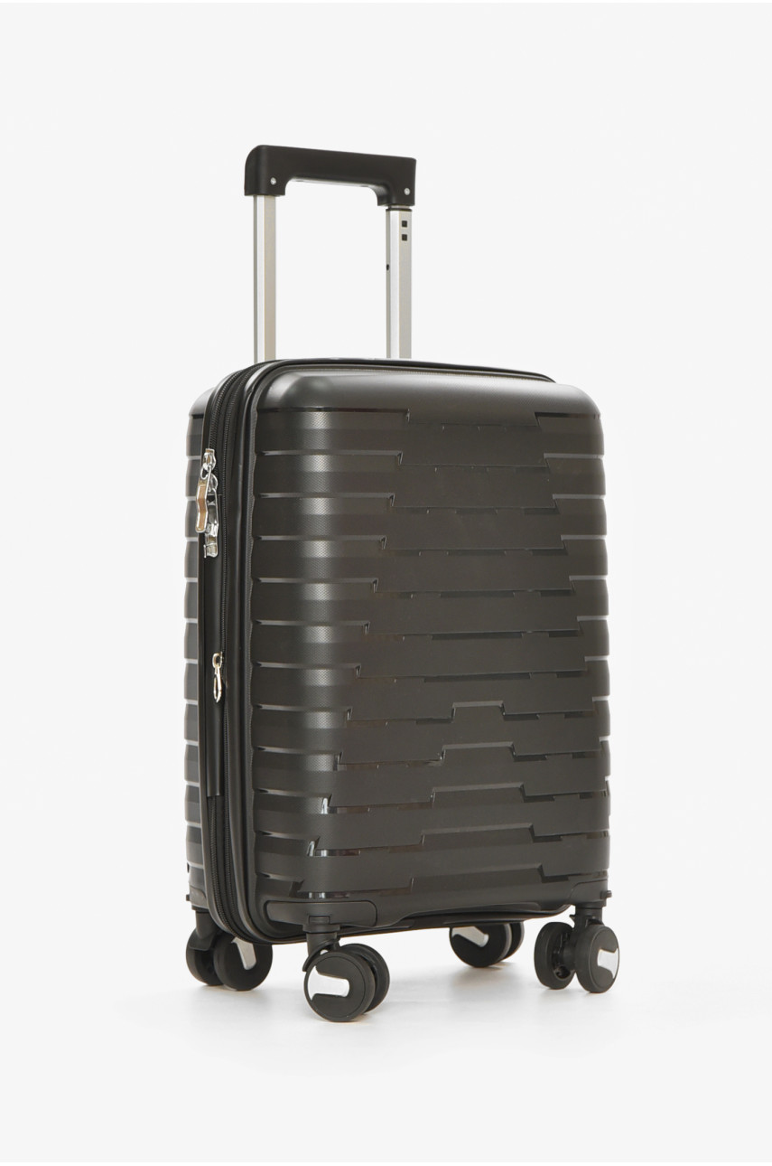 Чемодан дорожный на 4 колесах черного цвета 23л 212152