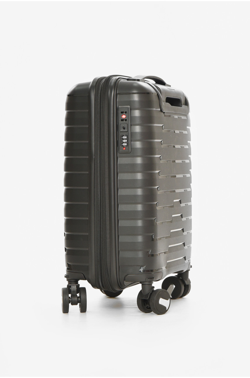 Чемодан дорожный на 4 колесах черного цвета 23л 212152