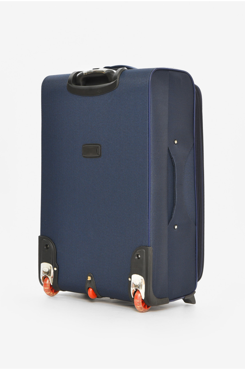 Чемодан дорожный на 2 колесах темно-синего цвета 100л 212157 Чемодан дорожный на 2 колесах темно-синего цвета 100л 212157