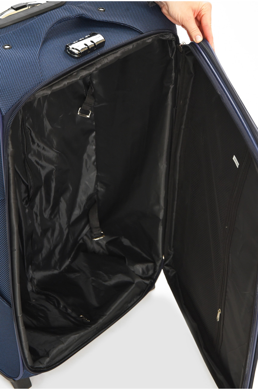 Чемодан дорожный на 2 колесах темно-синего цвета 100л 212157 Чемодан дорожный на 2 колесах темно-синего цвета 100л 212157
