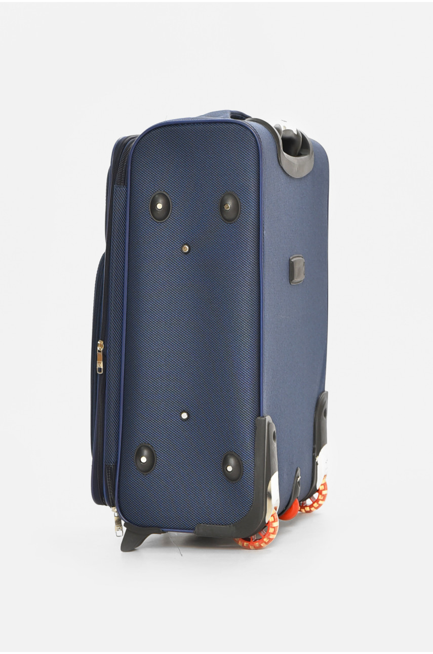 Чемодан дорожный на 2 колесах темно-синего цвета 60л 212158