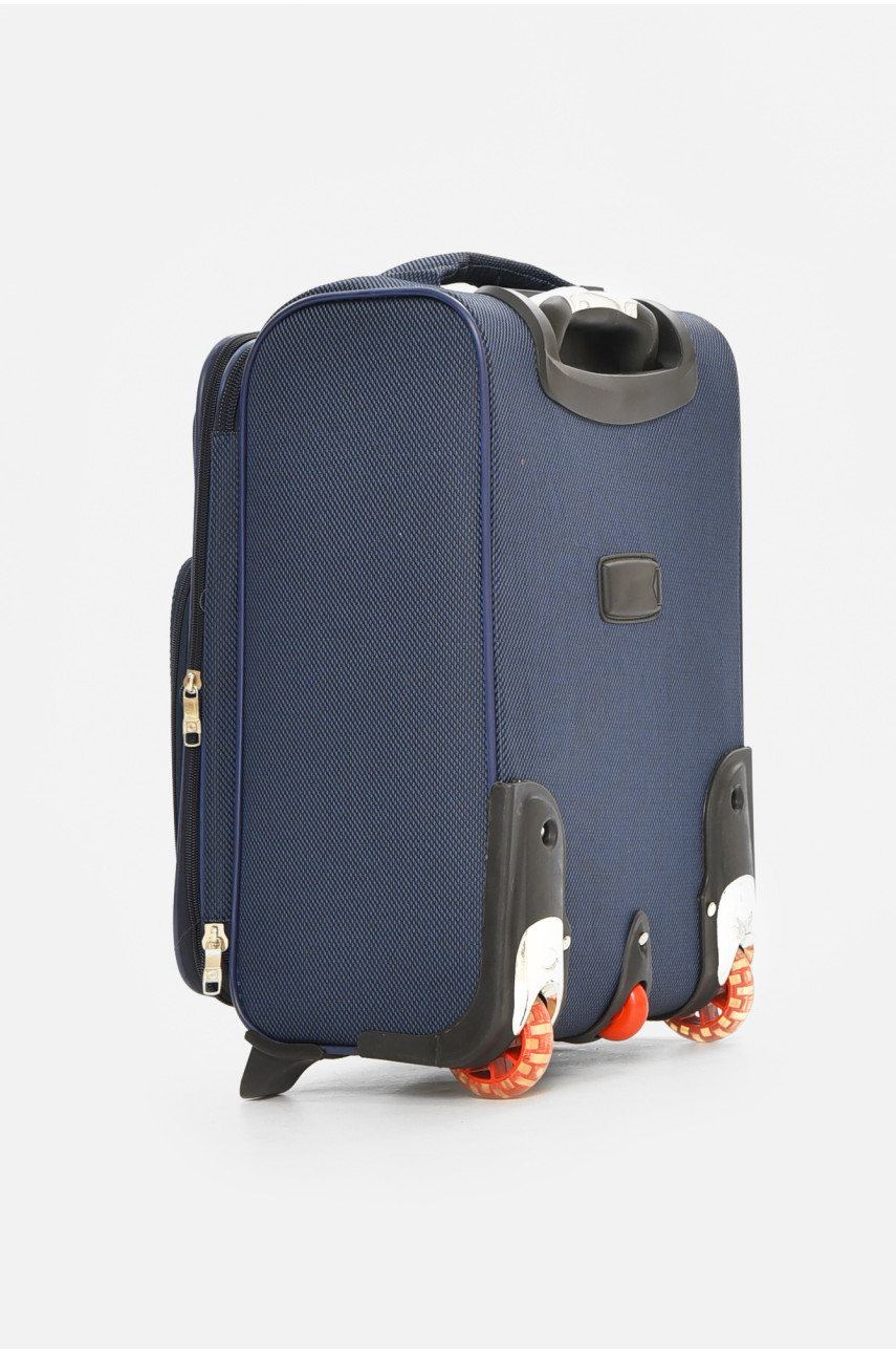 Чемодан дорожный на 2 колесах темно-синего цвета 34л 212159