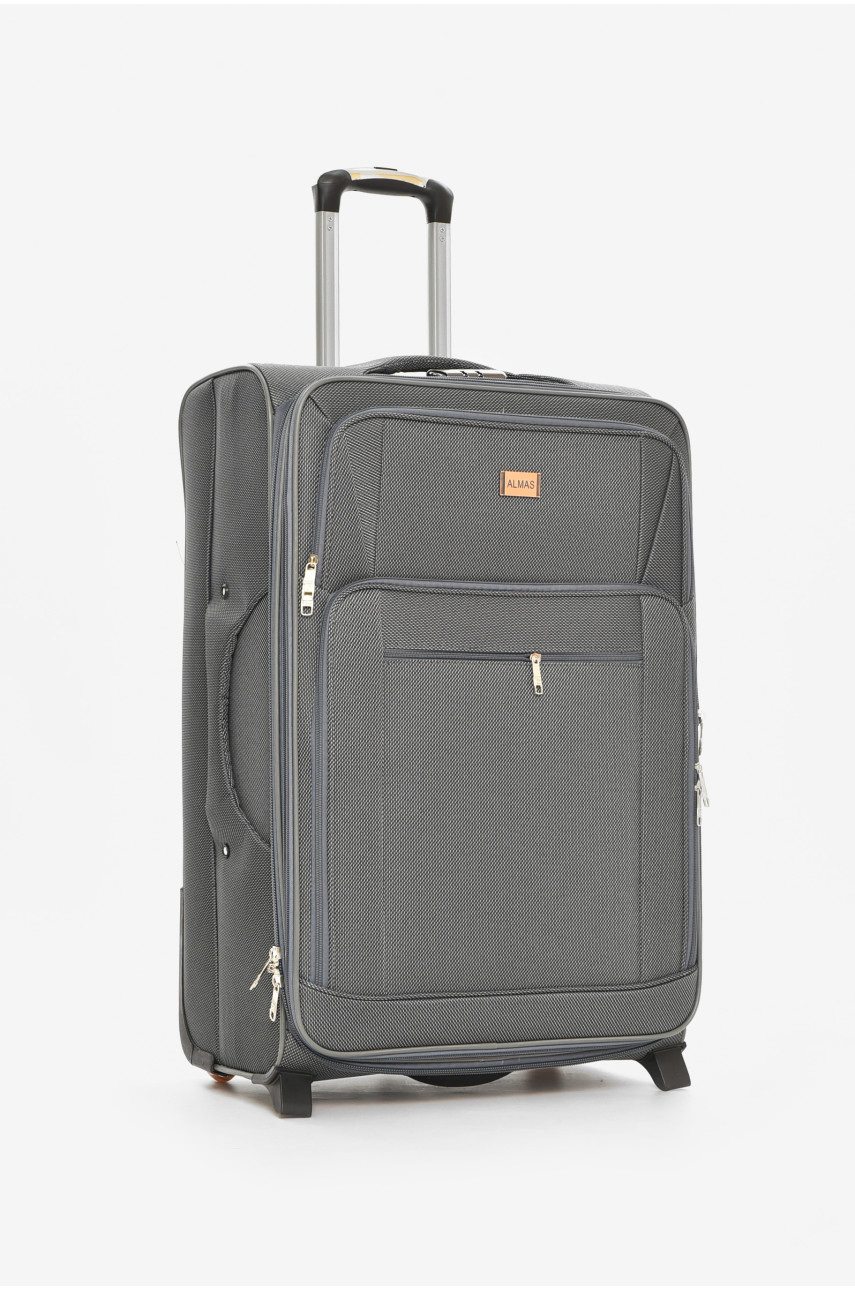 Чемодан дорожный на 2 колесах серого цвета 100л 212160