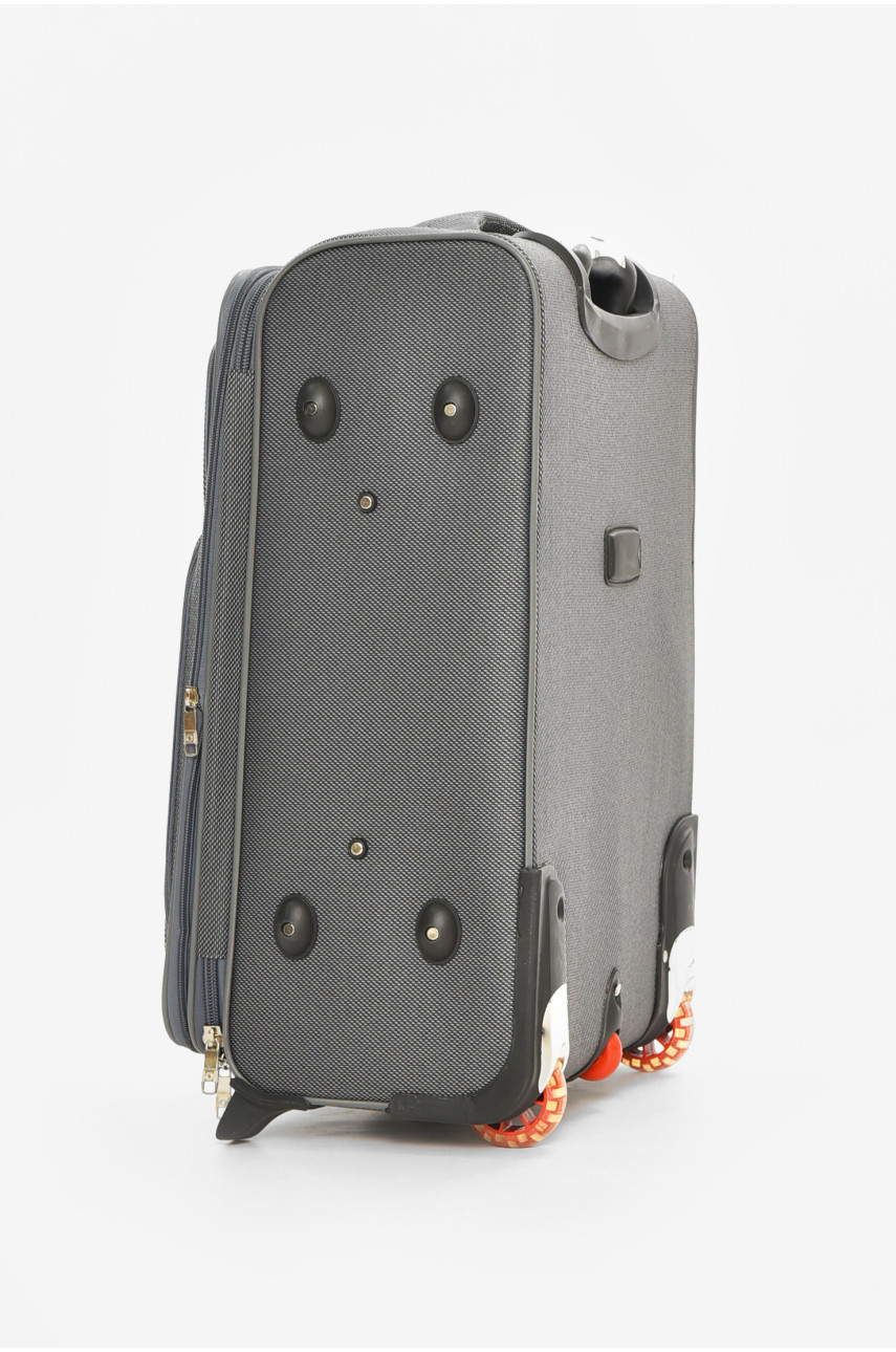 Чемодан дорожный на 2 колесах серого цвета 60л 212161