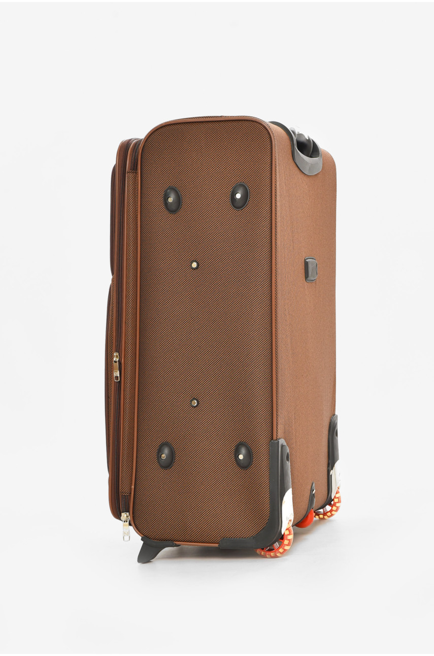 Чемодан дорожный на 2 колесах коричневого цвета 100л 212163