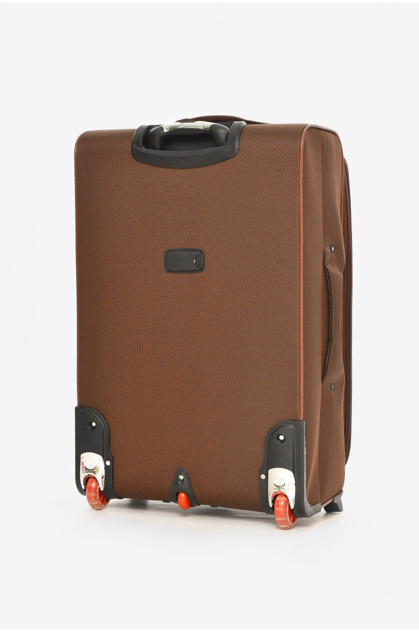 Чемодан дорожный на 2 колесах коричневого цвета 100л 212163
