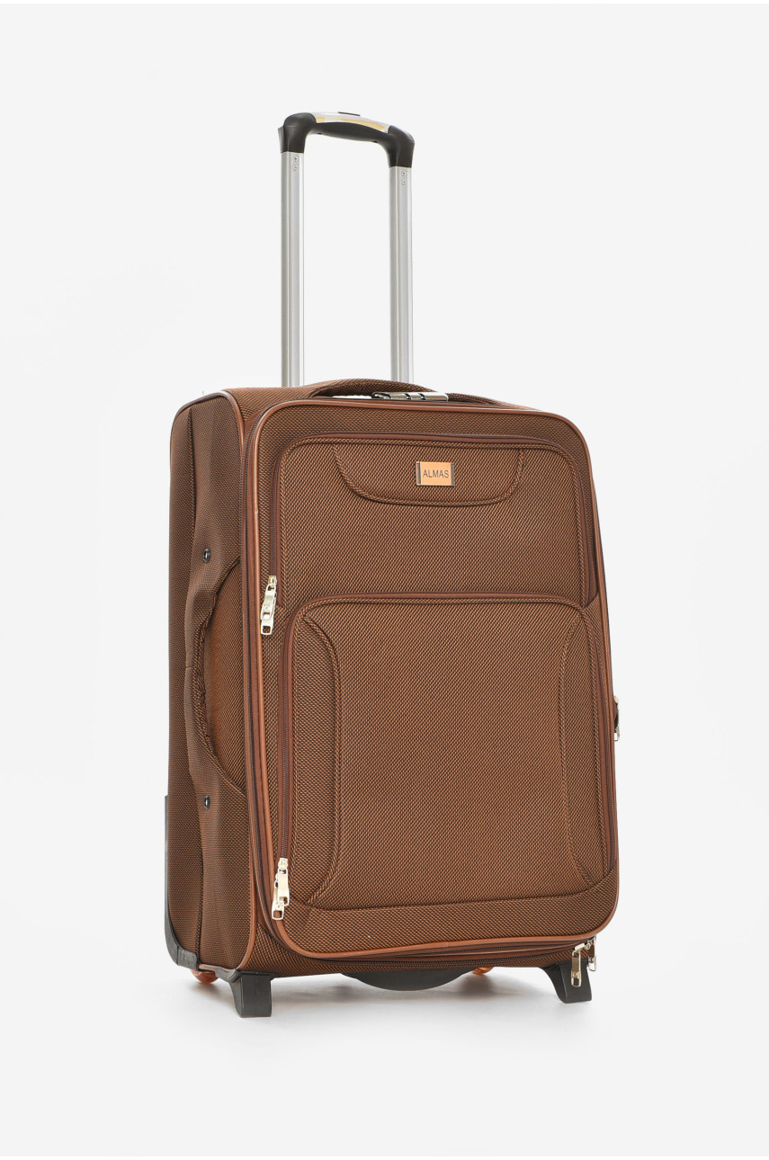 Чемодан дорожный на 2 колесах коричневого цвета 60л 212164