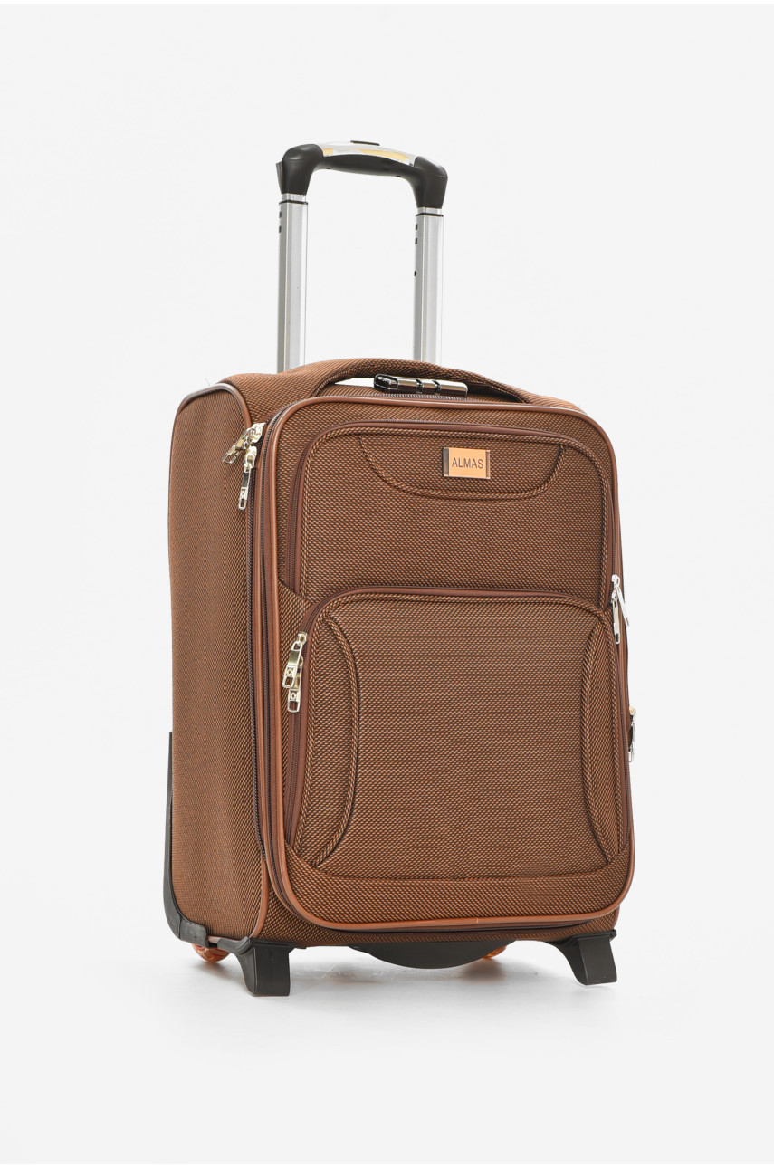 Валіза дорожня на 2 колесах коричневого кольору 34л 212165