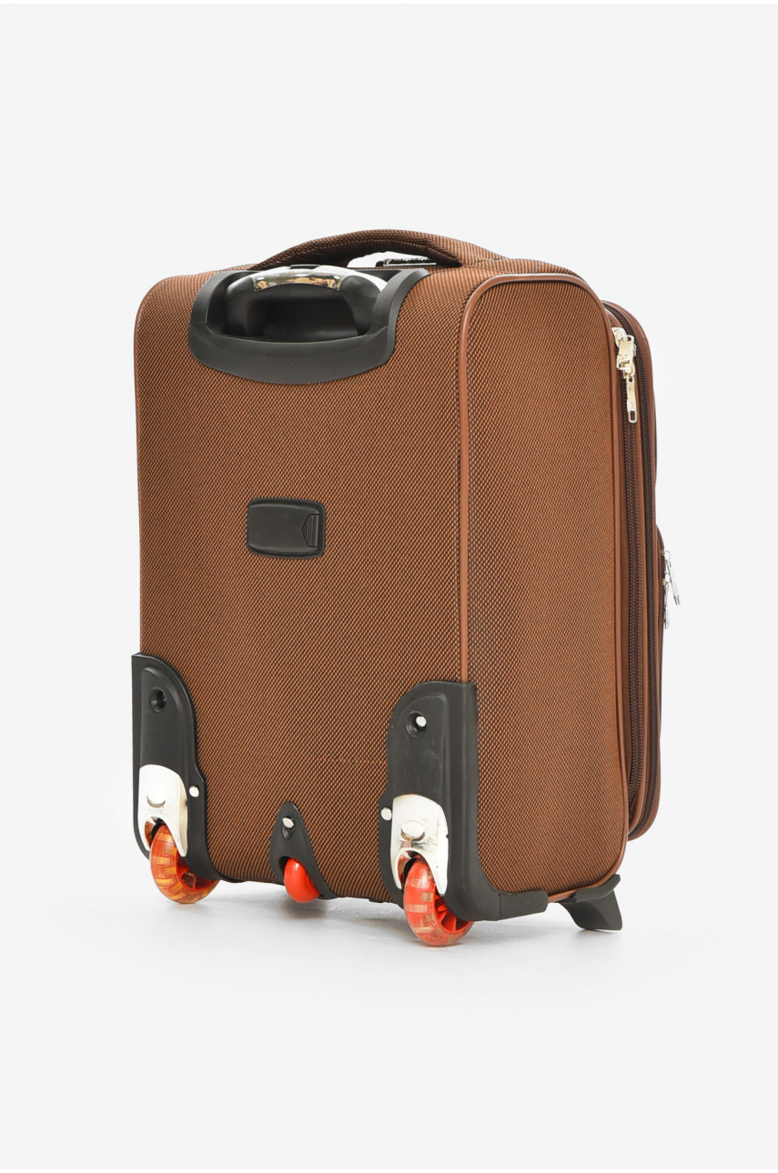 Валіза дорожня на 2 колесах коричневого кольору 34л 212165