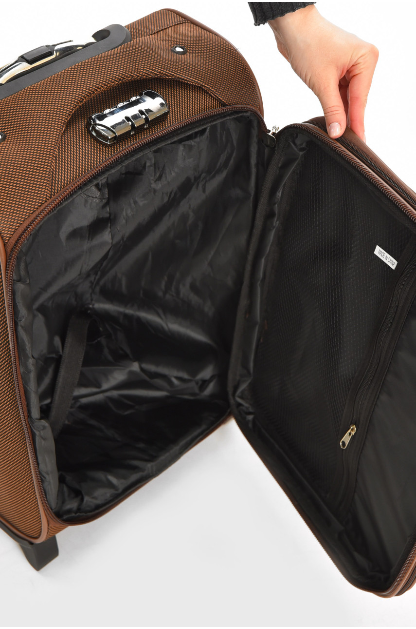 Валіза дорожня на 2 колесах коричневого кольору 34л 212165
