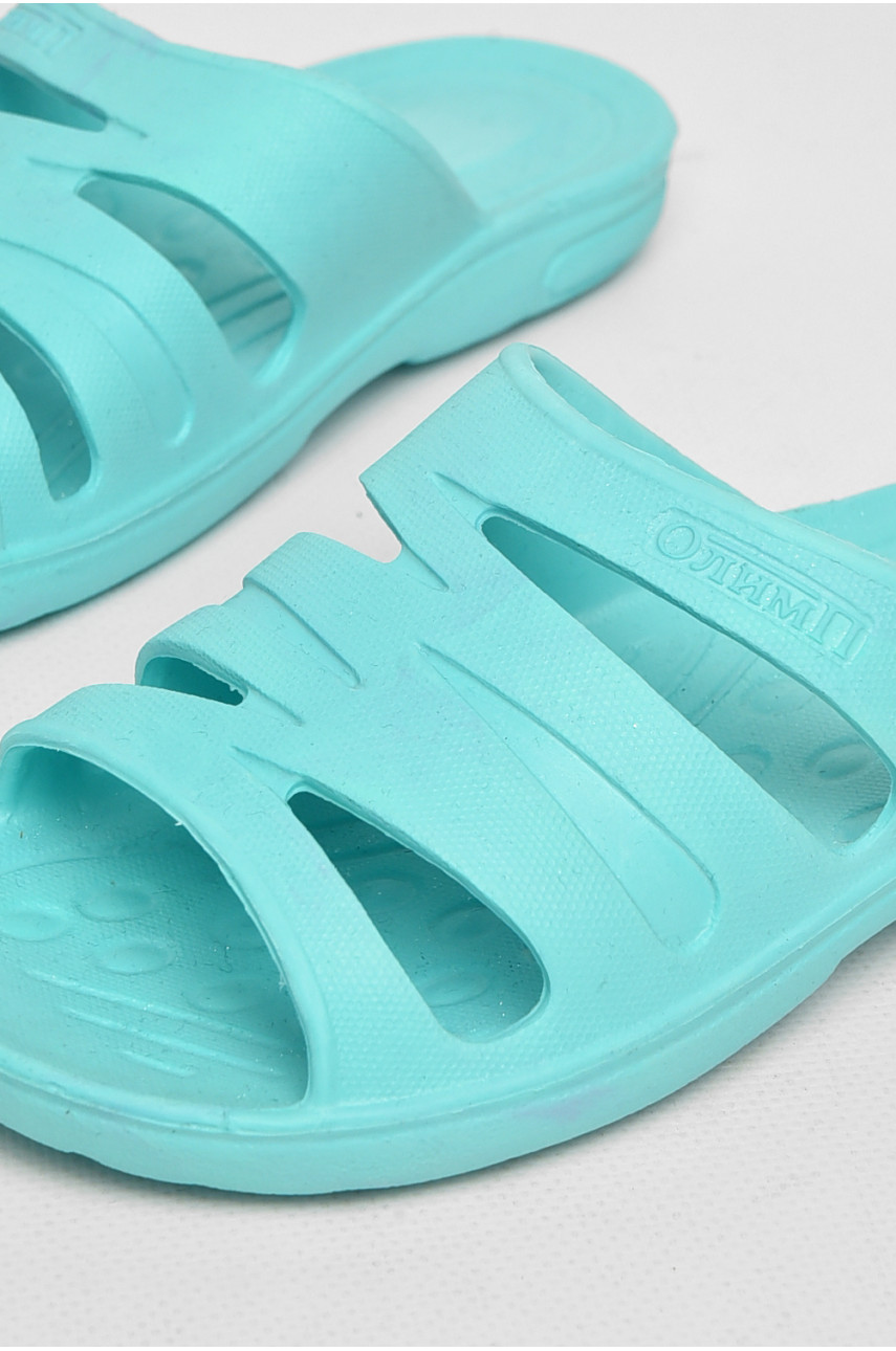 Шлепки детские для девочки пена голубого цвета 501 212174