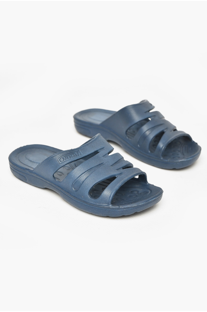 Шлепки детские для мальчика пена темно-синего цвета 502 212176