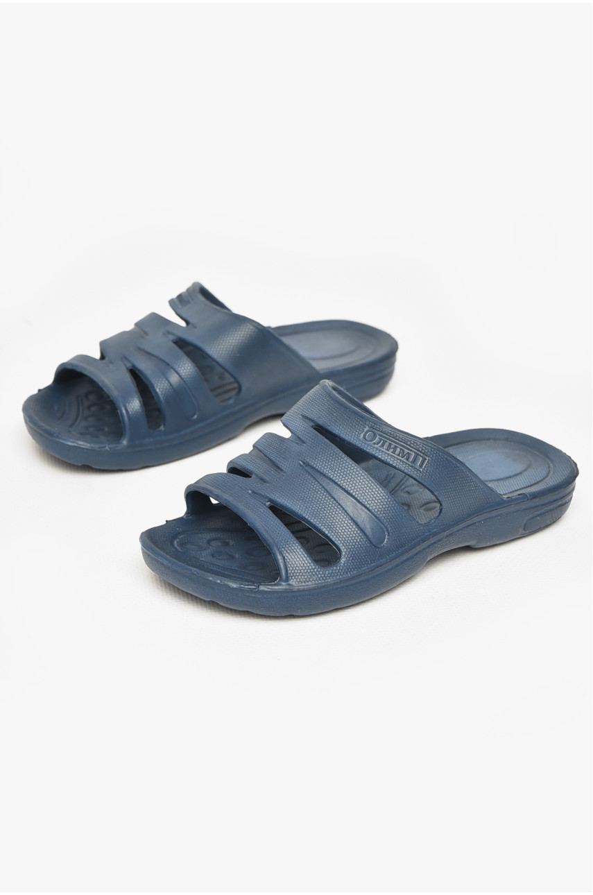 Шлепки детские для мальчика пена темно-синего цвета 502 212176