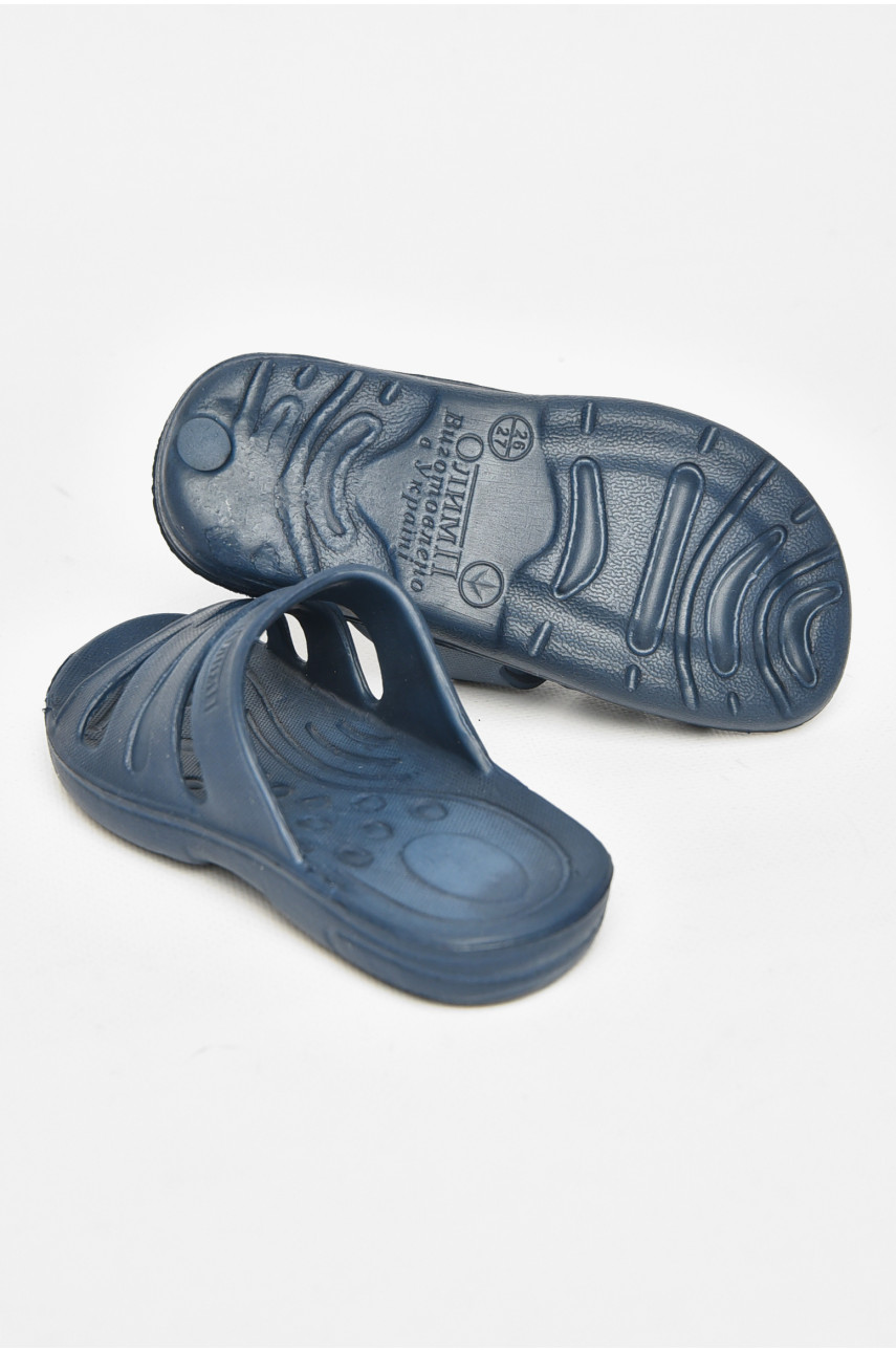 Шлепки детские для мальчика пена темно-синего цвета 502 212176