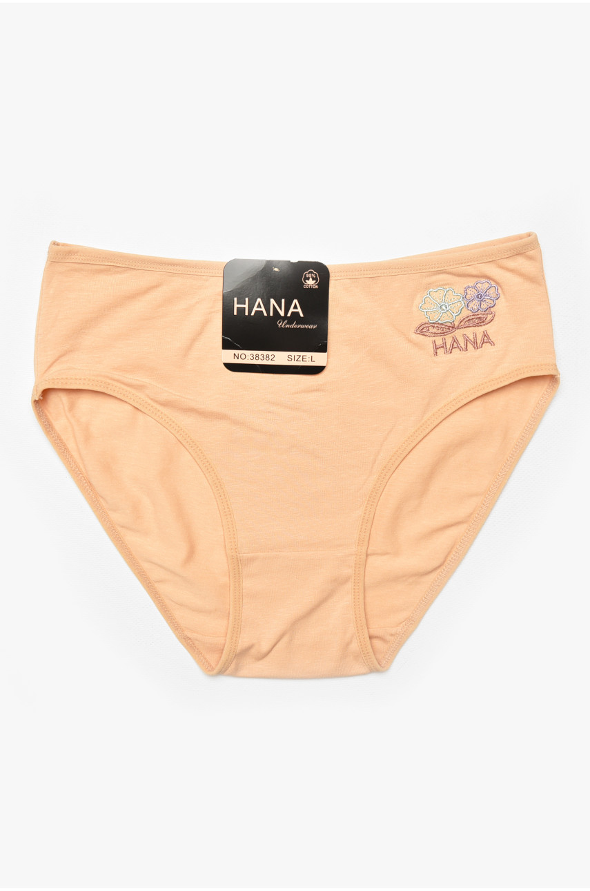 Трусы женские полубатальные бежевого цвета 38382 212178