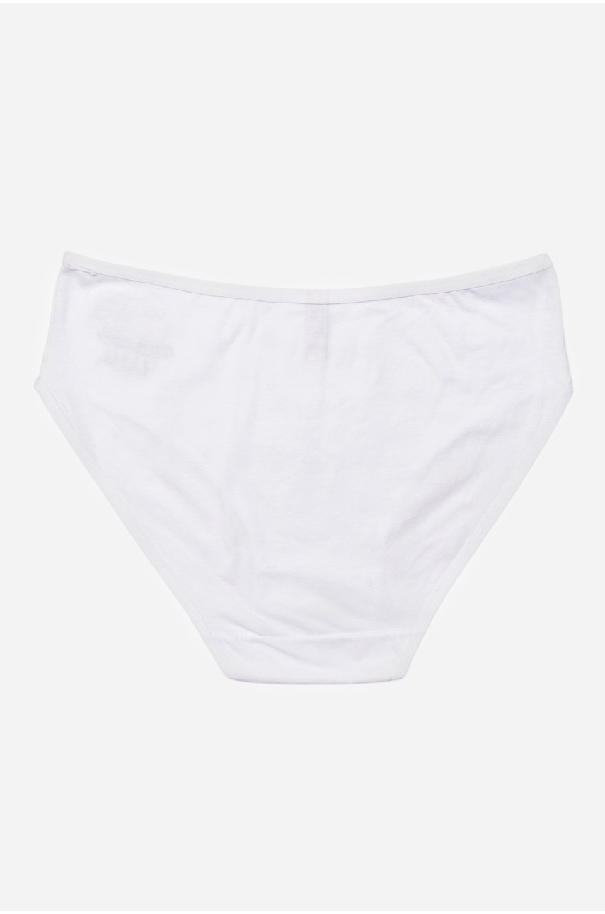Трусы женские полубатальные белого цвета 38382 212180
