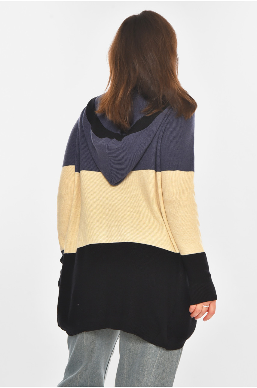 Кардиган женский тёмно-синего цвета с принтом 11743 212182