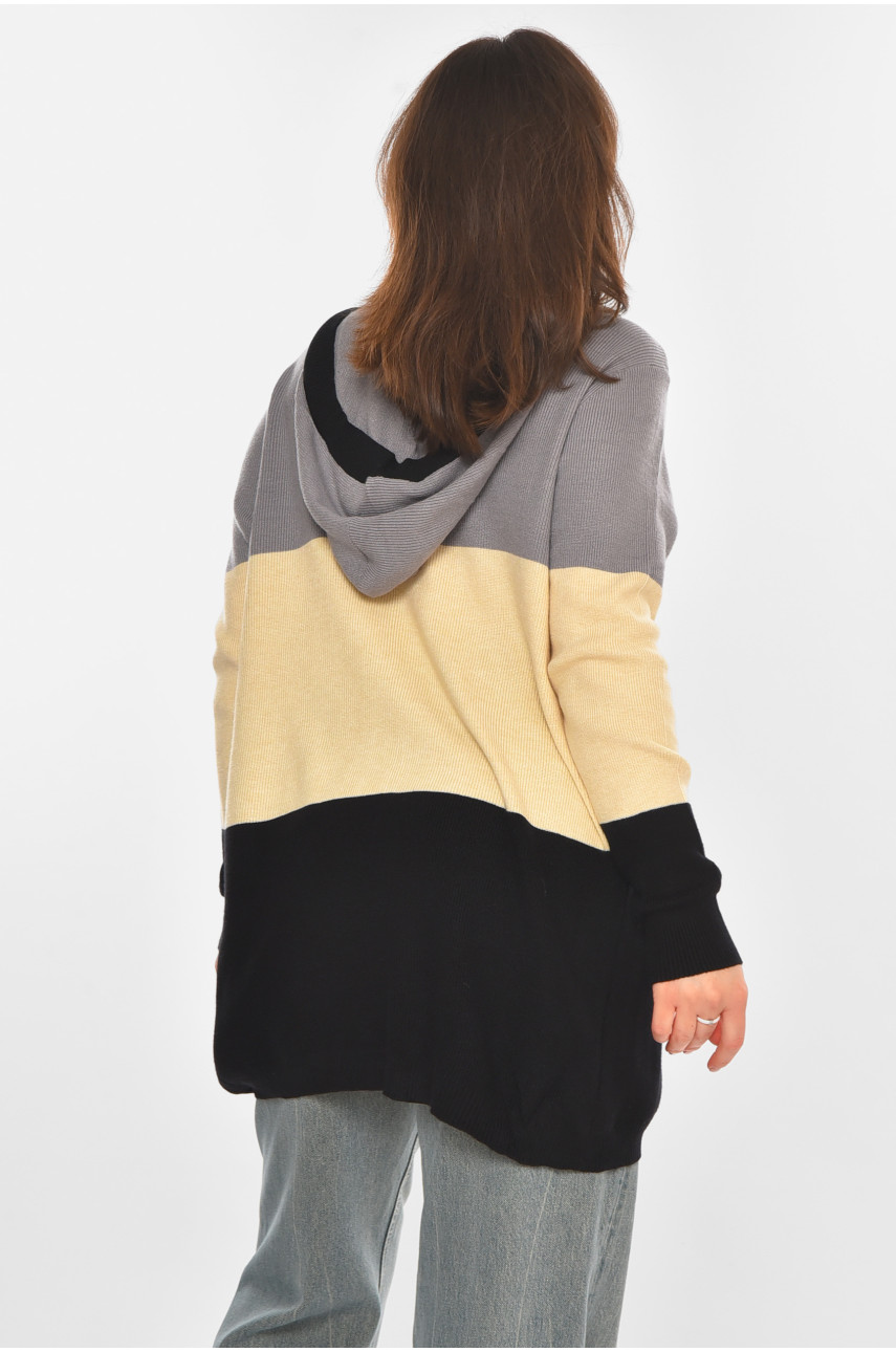 Кардиган женский серого цвета с принтом 11743 212184