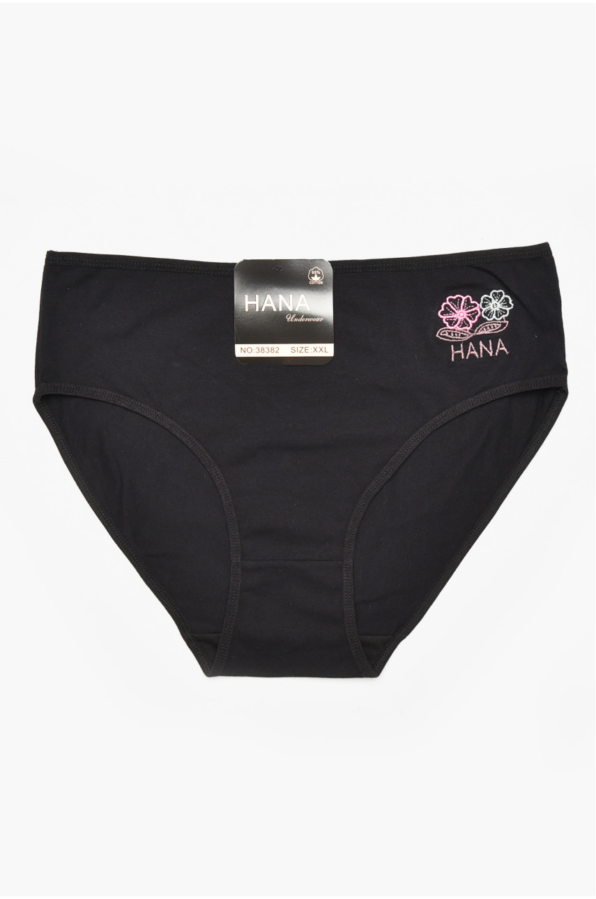 Трусы женские полубатальные черного цвета 38382 212185