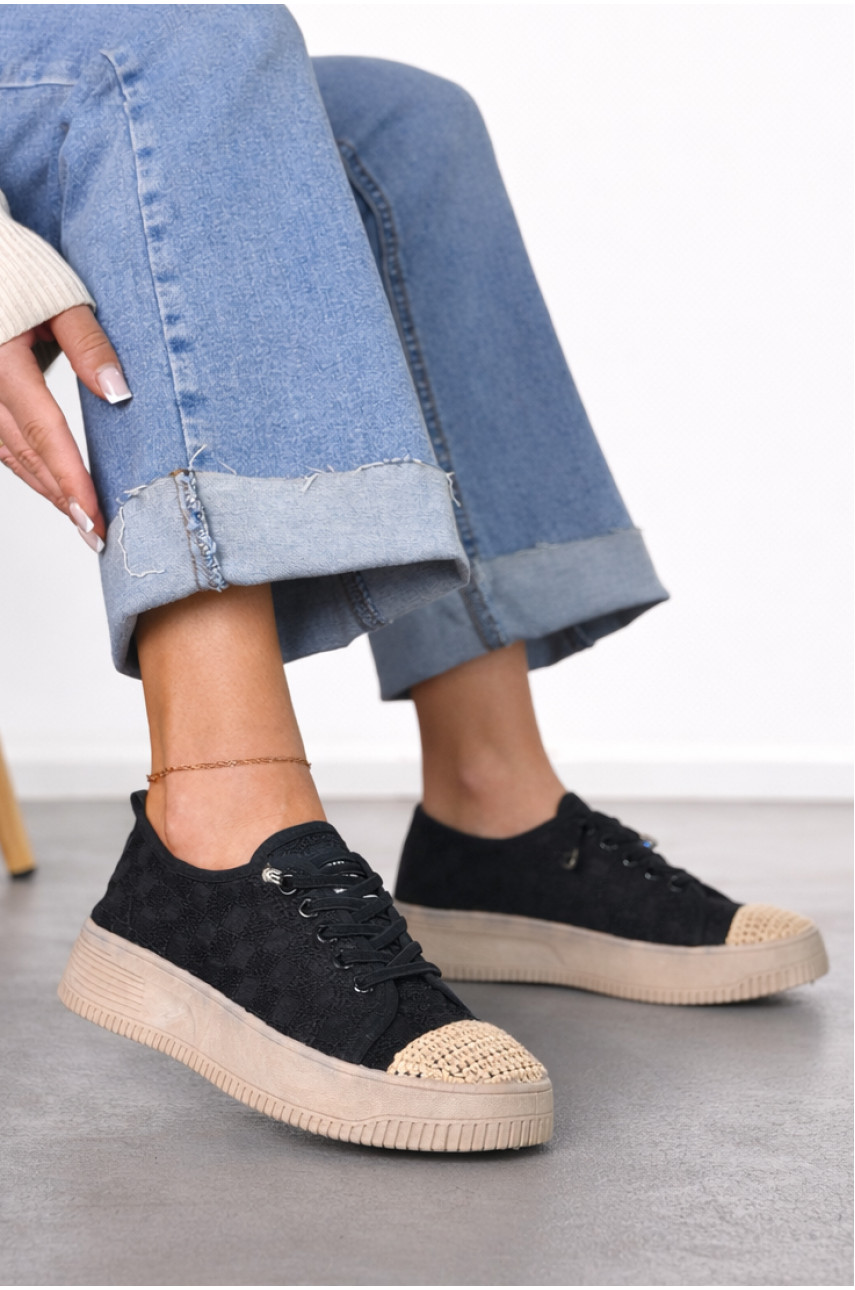 Мокасины женские черного цвета к192 212194