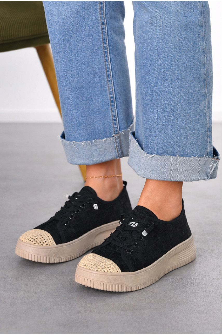 Мокасины женские черного цвета к192 212194