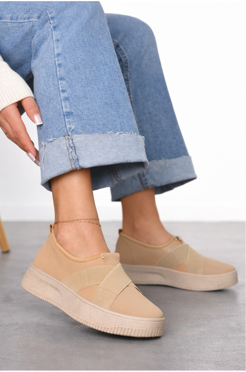 Мокасины женские бежевого цвета к189-2 212197