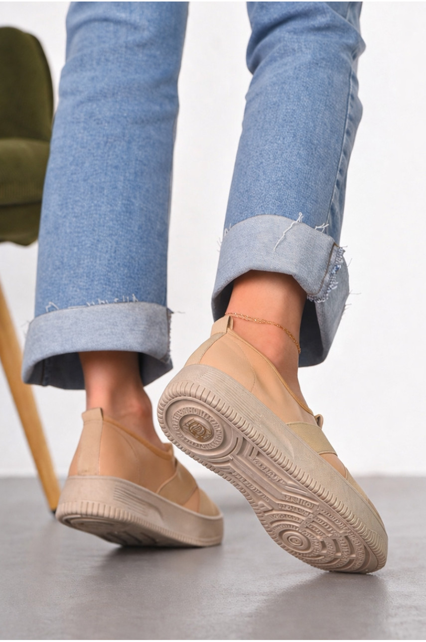 Мокасины женские бежевого цвета к189-2 212197 Мокасины женские бежевого цвета к189-2 212197