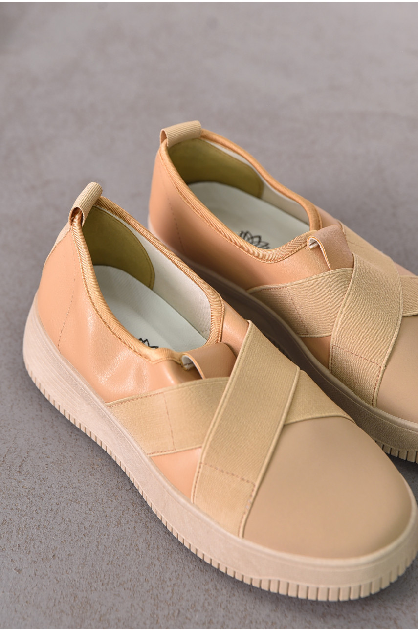 Мокасины женские бежевого цвета к189-2 212197 Мокасины женские бежевого цвета к189-2 212197