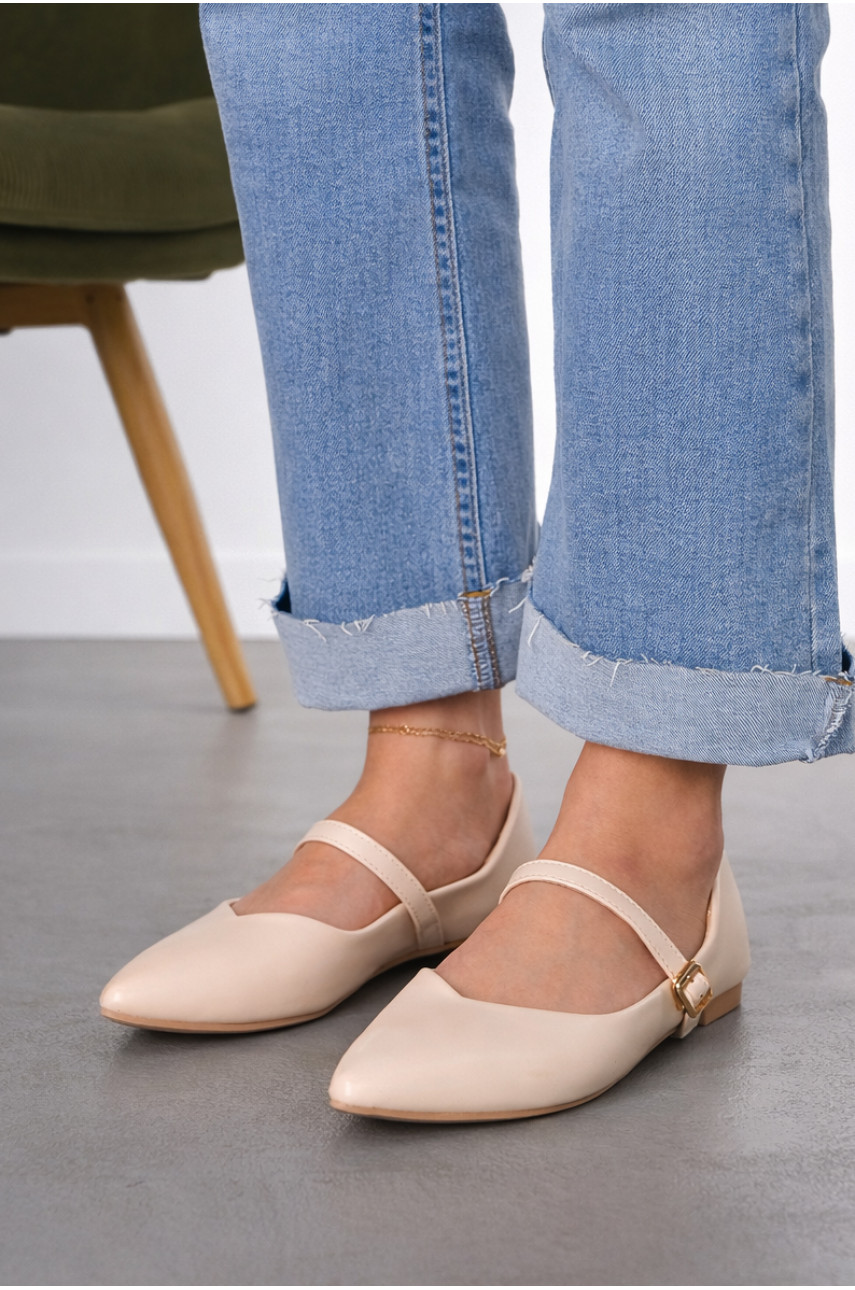 Балетки женские светло-бежевого цвета Е350-3 212200