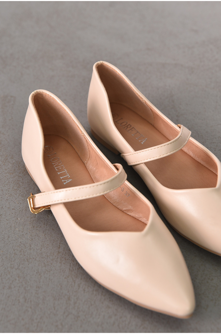 Балетки женские светло-бежевого цвета Е350-3 212200