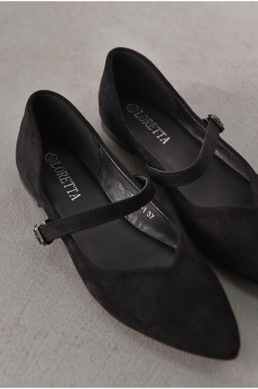 Балетки женские черного цвета Е350-1 212201