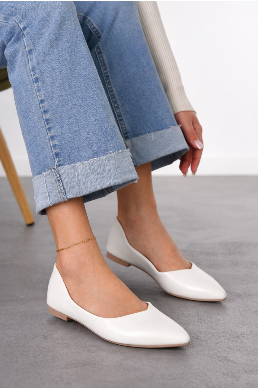 Балетки женские белого цвета Е330-8 212202