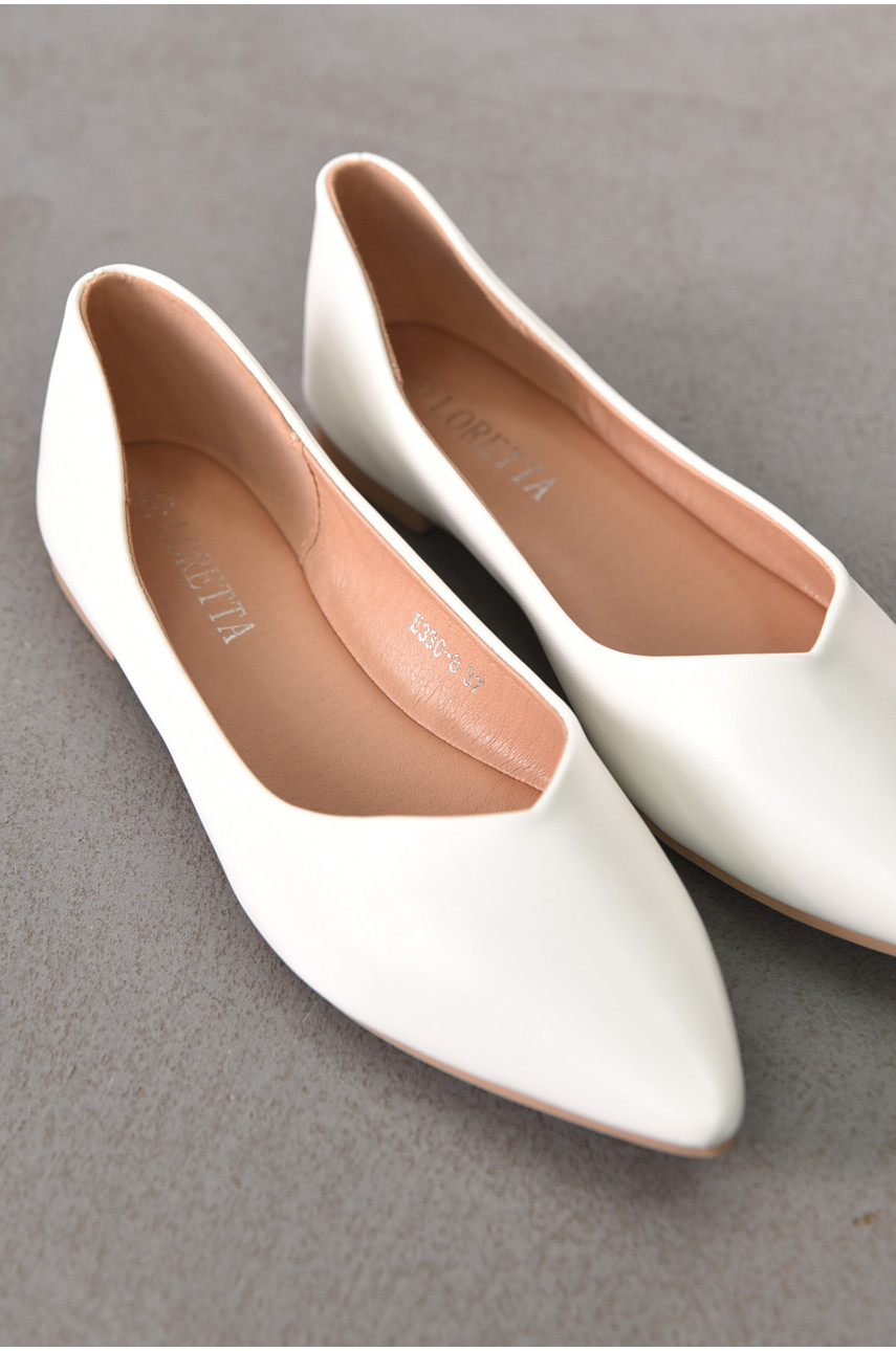 Балетки женские белого цвета Е330-8 212202