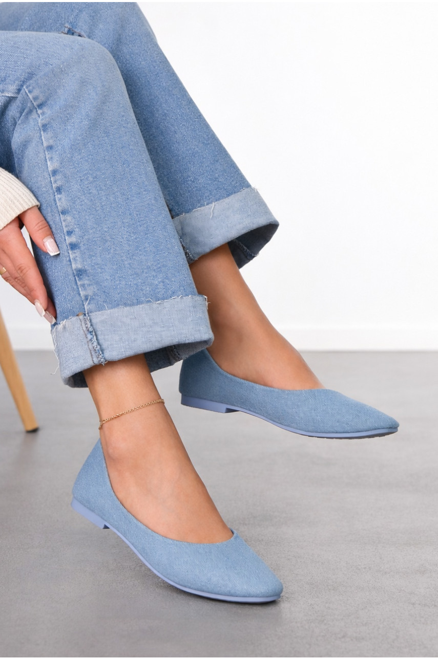 Балетки женские голубоо цвета Е338-3 212203