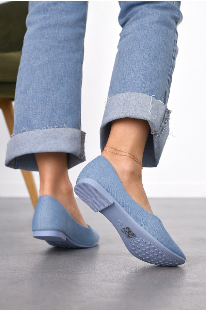 Балетки женские голубоо цвета Е338-3 212203