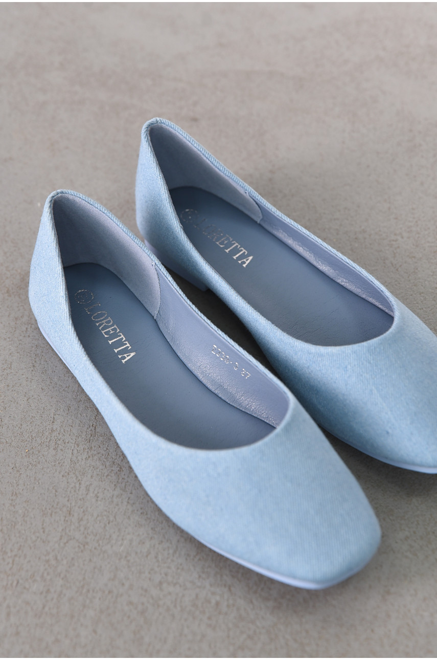 Балетки женские голубоо цвета Е338-3 212203