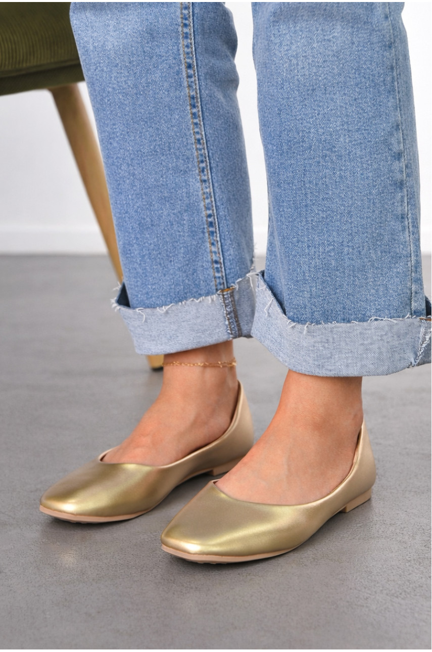 Балетки женские золотистого цвета Е338-9 212204